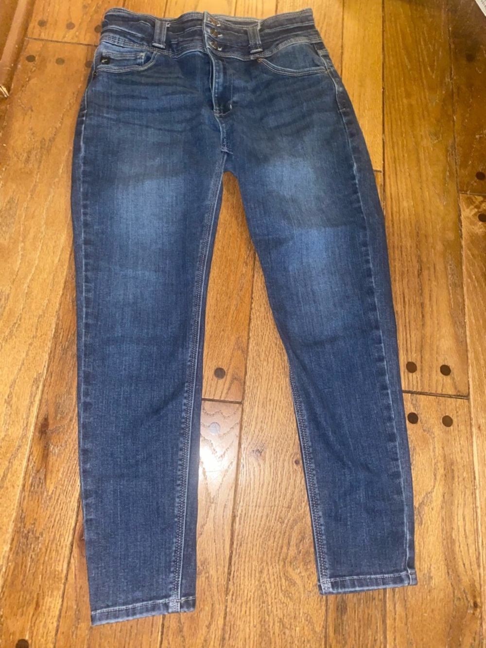 Kancan Dark Blue Women's High-Rise Skinny Jeans
